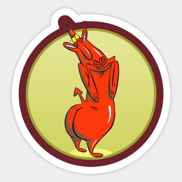 Red guy cow and chicken top